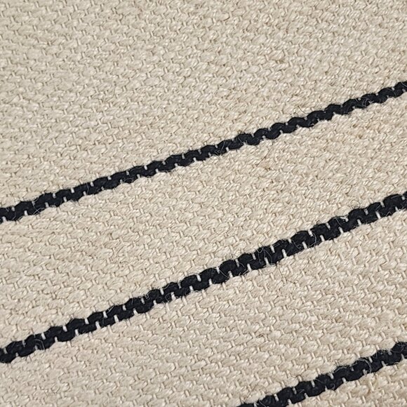 Surya Black Tan Stripe Jute Wool Cotton Kamal KML-1000 18"x38" Hanging Wall Art - Picture 15 of 16